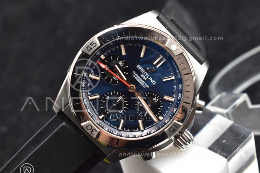 B01 A7750 Blk Best Chrono 43mm BLS SS 1:1 Navitimer Version L-Blue LE 1126
